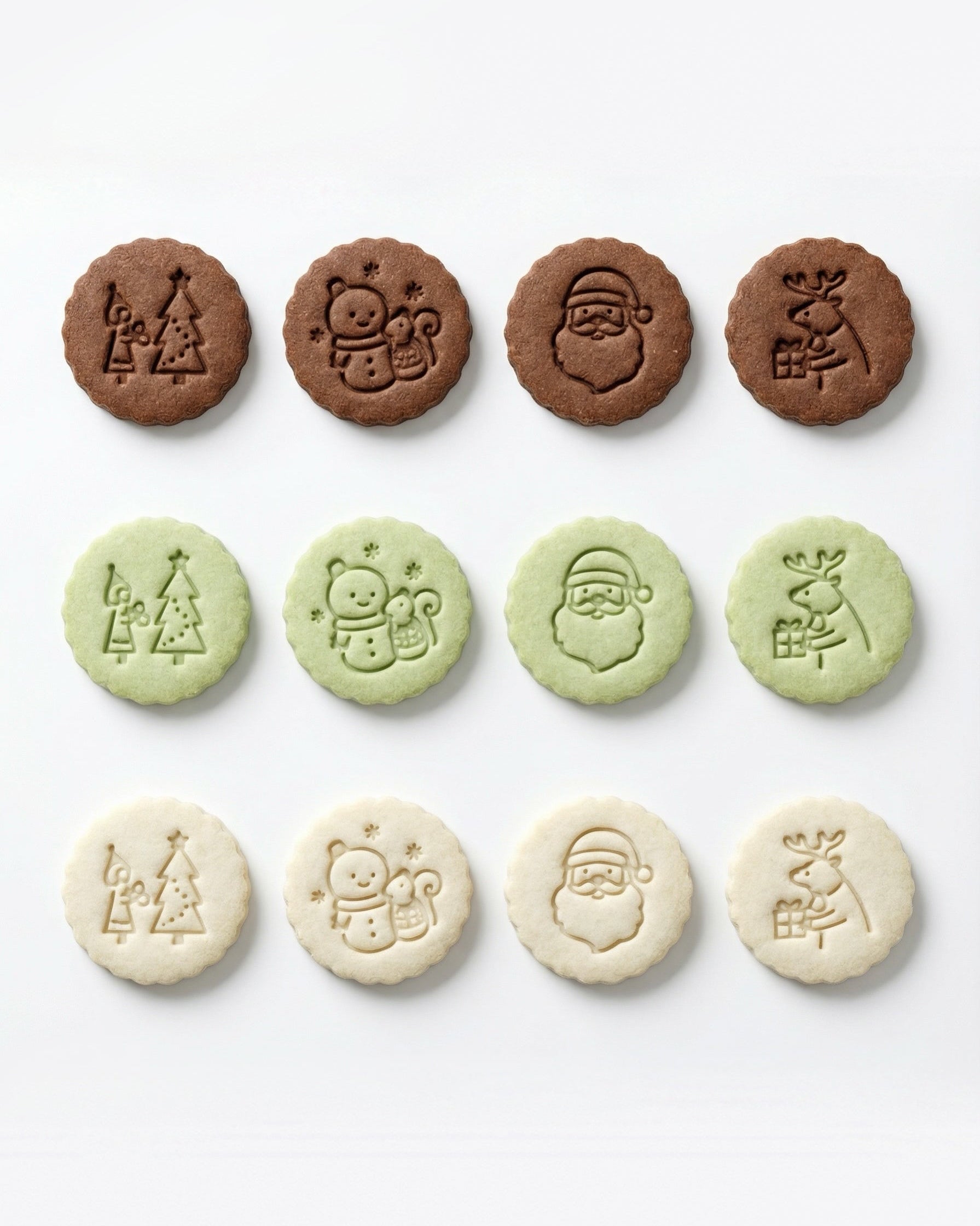 Christmas Pet Cookie Set – Round Edition (4 pcs)